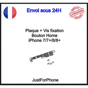 PIÈCE TÉLÉPHONE Plaque Fixation Bouton Home + Vis Iphone 7/7+/8/8+