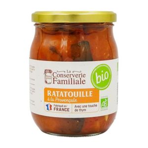 PLAT CUISINÉ PATE La Conserverie Familiale - Ratatouille cuisinée BIO - Bocal 520g