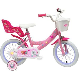 VÉLO ENFANT Vélo enfant Fille 14'' PAT PATROUILLE / STELLA Pour enfant 90 cm à 105 cm, équipé de 2 freins, porte poupée, panier avant