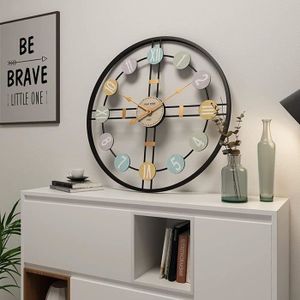 Horloge murale bleue style vintage années 50 