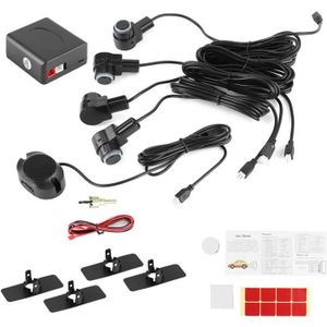 TKOOFN TKOOFN Kit Radar De Recul 4 Capteurs Noirs Auto Noir de 4 