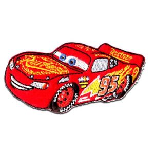 Ecusson Cars Lightning McQueen 95 Disney comique enfants patches brode appliques embroidery thermocollant 7,4x3,9cm rouge