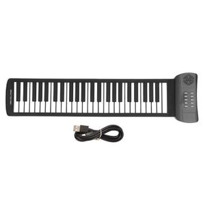 CLAVIER MUSICAL HURRISE Piano Clavier 49 Touches Portable Repliable Batterie USB - Enfants Débutants