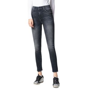 JEANS Crop Jeans Femme Jean Slim Taille Haute Jeans Coupe Skinny Stretch Décontracté Confort Mom Jeans,Gris Bleu