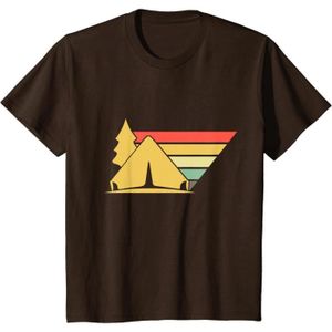 TENTE DE CAMPING Retro Tente - Vintage Outdoor T-Shirt[W5082]