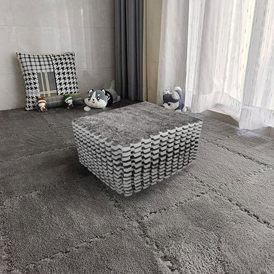 Lot de 12 dalles de protection de sol en mousse 50,8 x 50,8 cm effet bois pour piscine et spa