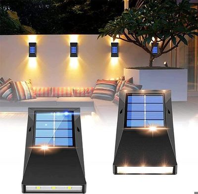 Lot De 2 Lampes Solaires D'Extérieur À 105 Led Avec Détecteur De Mouvement, Étanchéité Ip65