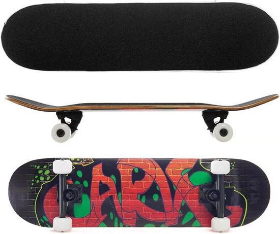 Skateboard Complet Pro En érable – Planche Rose Assemblée, Prête à Rider ! (7.75x32 Pouces)