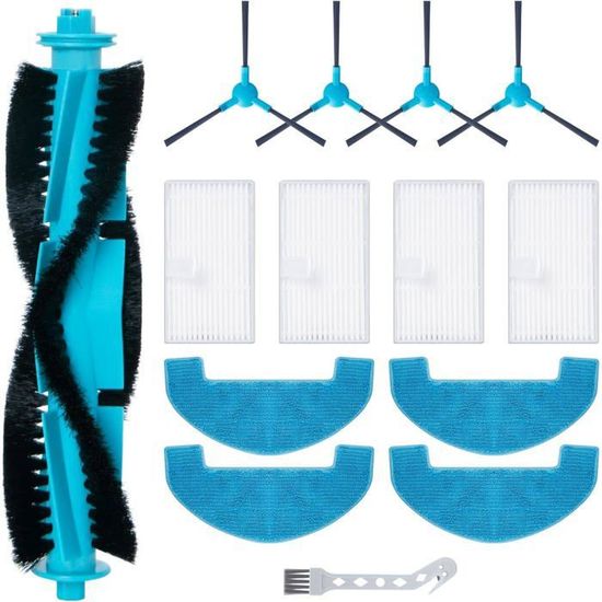 Kit Pièces Proscenic Q8 Q8 Max Filtres HEPA Chiffons Kit Accessoires Aspirateur Proscenic Q8/Q8 Max - 15 Pièces De Rechange Filtres Hepa Aspirateur