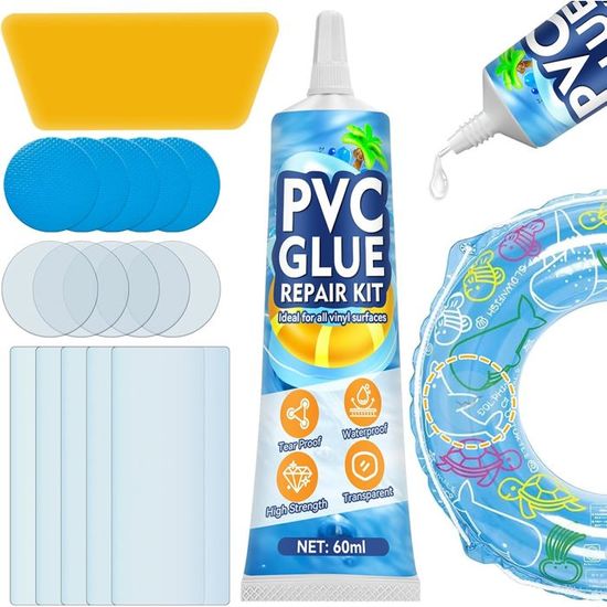 Zerquell 8 Pièces Patchs de Réparation TPU Transparent Imperméables, 8,8 x 8,8 cm, Rustines de Réparation de Piscine Autocollantes, pour Bouée, Matelas Gonflable, Château Gonflable, Auvents, Kayak