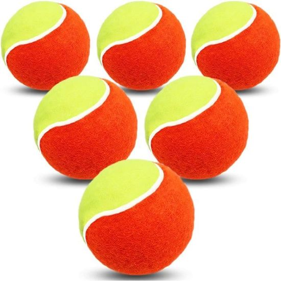 20 Balles De Tennis Maibole Basse Compression - Orange - Pour Débutants Et Jeunes