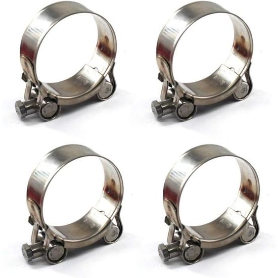 Lot De 4 Colliers De Serrage T-Bolt Acier Inoxydable 304 - 17-19mm - Pour Tuyaux Et Vibrations
