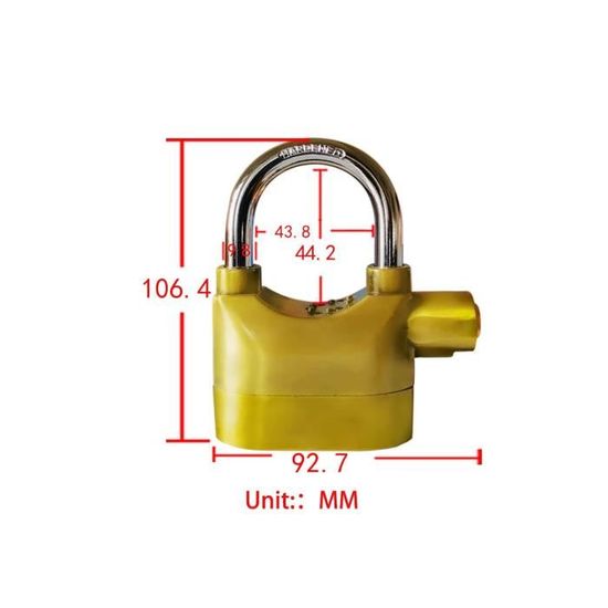 Antivol Disque Moto - Bloque Frein Avec 2 Clés - Alliage Aluminium - Pour Moto, Scooter, Vélo