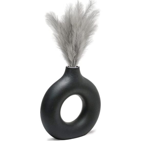 Lot De 2 Vases Ronds En Céramique Couleur Crème Pour Herbe De La Pampa, Minimalistes, Décoration D'intérieur | Leroy Merlin