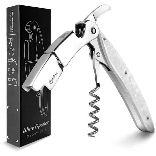 Oaoa Design SMARTPULL Tire-bouchon Professionnel Limonadier Couteau De Sommelier Double Levier Avec Coupe Capsule Et Decapsul