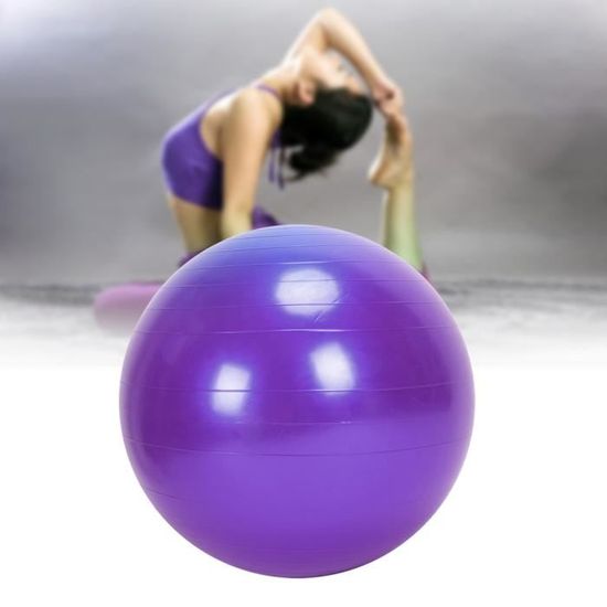 Ballon De Gymnastique Antidérapant 55 Cm - PVC Anti-explosion, Avec Pompe - Pour Yoga, Pilates, Grossesse