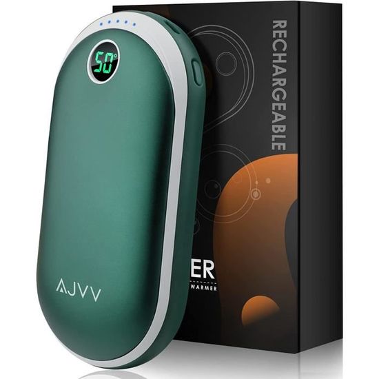 Chauffe-mains Rechargeable 5200 MAh MORAY - 3 Températures, Powerbank Intégré, Design Galet