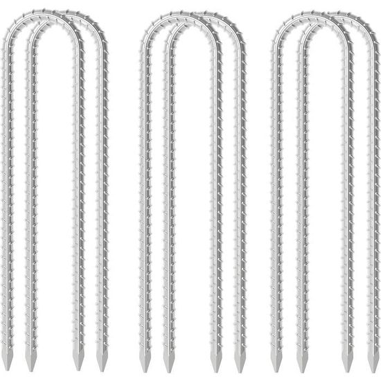 60 Piquets De Tente En Acier Galvanisé 22 Cm - Pour Camping, Bâches, Jardinage - Crochet Antidérapant