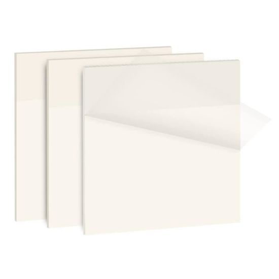 200 Notes Autocollantes Transparentes (75x75 Mm Et 75x25 Mm) - Imperméables, Réutilisables Pour Bureau, école, Maison
