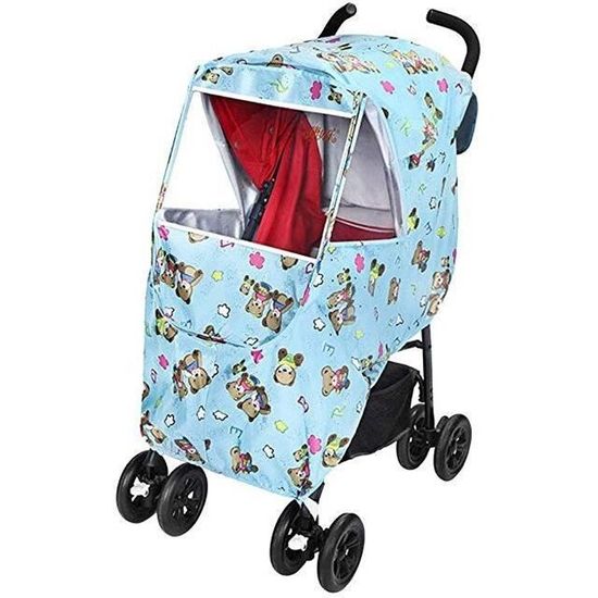 Habillage Pluie Poussette Universelle Bebe Confort Housse de Pluie Protection Pluie et Vent Couverture Transparent Cartoon Ours Cdiscount Puericulture Eveil bebe