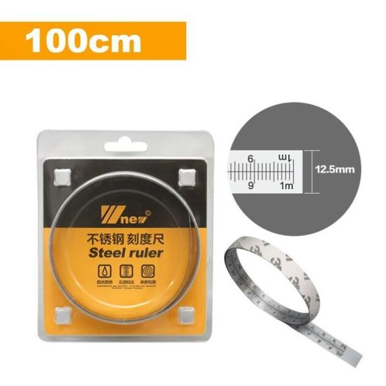 Lot De 10 Rubans Adhésifs De Mesure 50 Cm - Graduations Métriques, PVC Transparent - Pour établi, Scie, Machine à Coudre - Collant étanche - 6