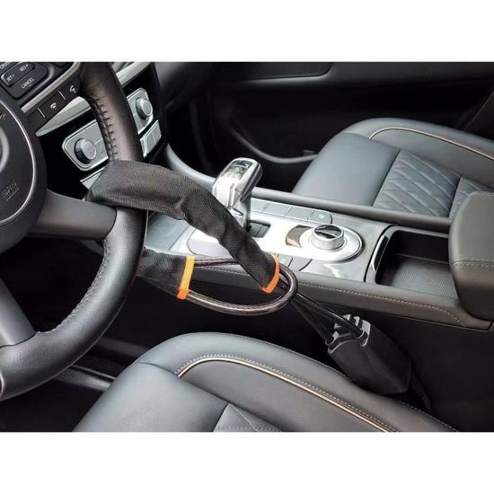 Noir - Dispositif antivol de verrouillage de volant de voiture, dispositif  de sécurité de ceinture de sécurit
