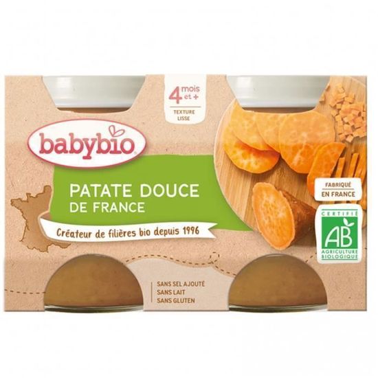 Petit Pot Bébé Patate douce - Bio - BABYBIO - 2x130g - Dès 4 mois