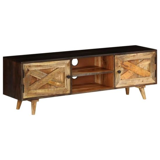 Meuble TV Bois de manguier massif 120x30x50 cm vidaXL