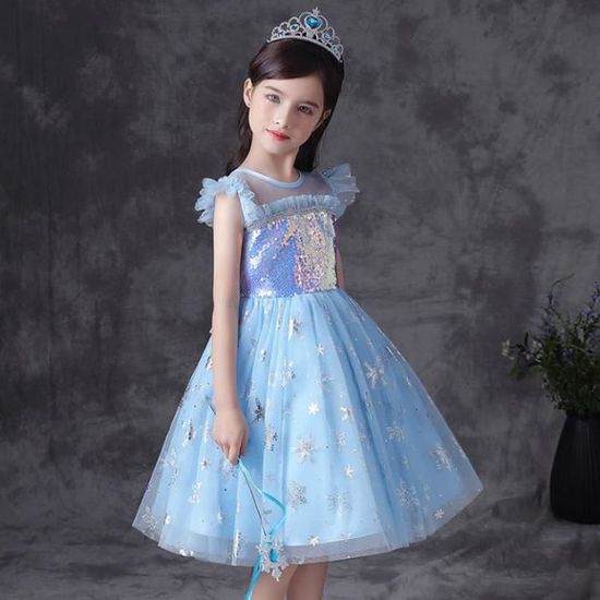 Robe filles Chic Bal de Promo Princesse Manteau mignonne elegant exquis Bleu YJ Bleu Cdiscount Pret a Porter