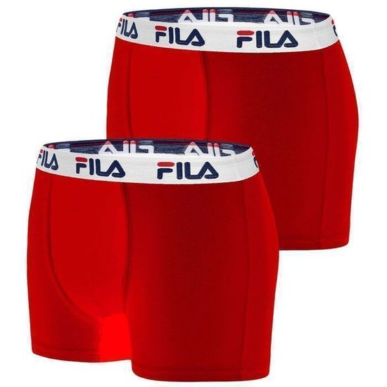 Fila Calecon Homme Coton Boxer Homme Agreable Ajustement Parfait Lot de 2 Rouge Cdiscount Pret a Porter