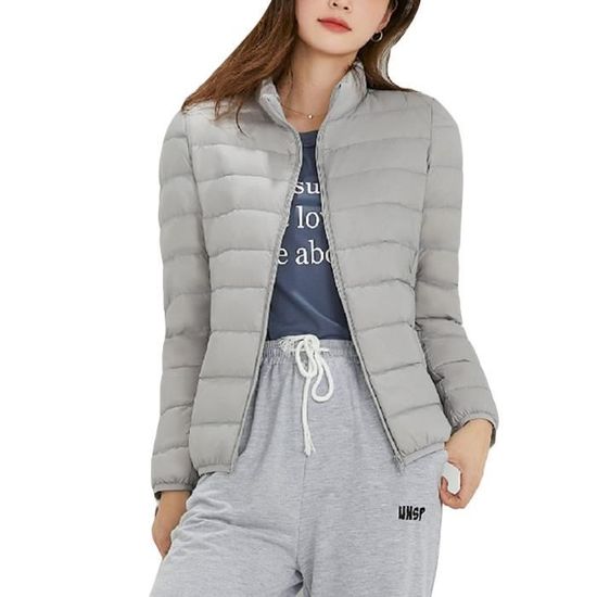 CCOOfhhc Doudoune Légère Pour Femme - Veste Matelassée Chaude Col Montant Grandes Tailles