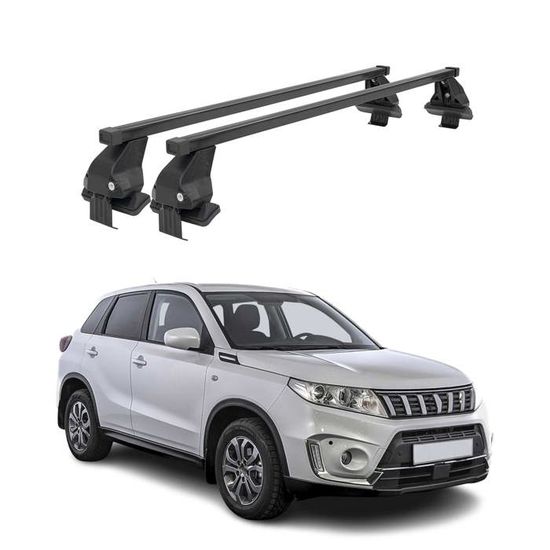 MENABO Barres De Toit Brio Pour Suzuki Grand Vitara 1998-2005 Avec Rails Traditionnels - Aluminium Antivol