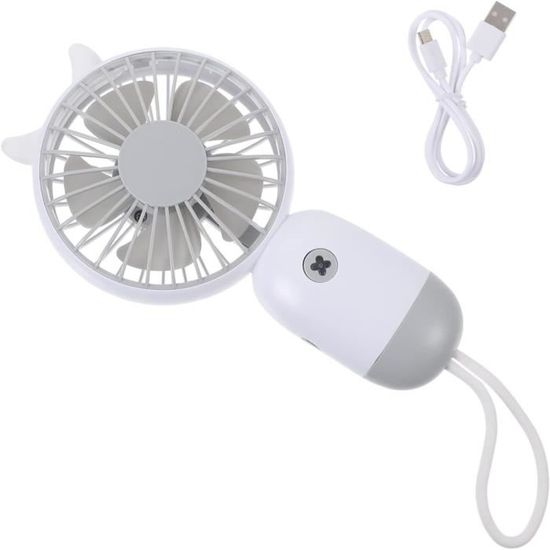 Cool&Cute Mini Ventilateur Portable USB Rechargeable Avec LED – Rose Mignon Pour Bureau, Lit, Camping