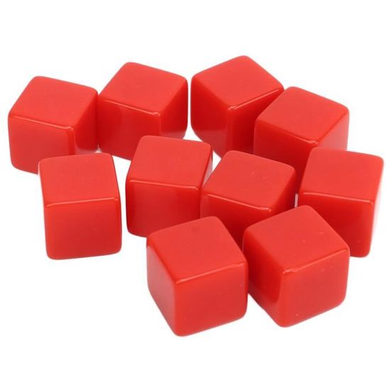 100 Pièces Dés Acrylique 16mm Opaque - 10 Couleurs Pour Jeux De Société, Maths, Avec Pochette Velours