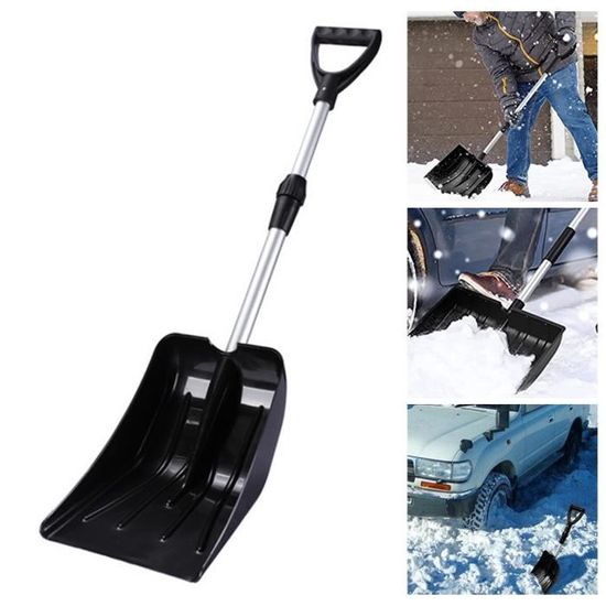 Pelle à neige pliante d'urgence, portable et télescopique pour allée avec poignée en aluminium, pelle à neige pliable pour voiture, motoneige, ski, camping, boue, avalanche, sable Pelle à neige pliante d'urgence, portable et télescopique pour allée avec poignée en aluminium, pelle à neige pliable pour voiture, motoneige, ski, camping, boue, avalanche, sable