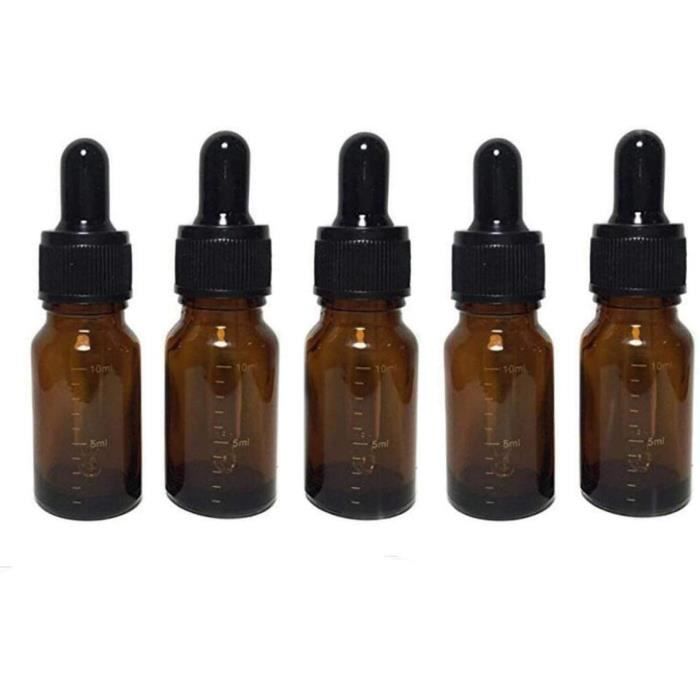 Flacon Compte Gouttes Gradué En Verre Ambré Vide - Switzerland