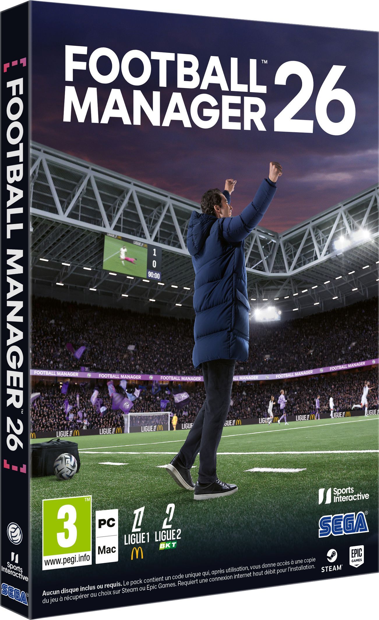 Football Manager 26 Jeu PC Code in a Box