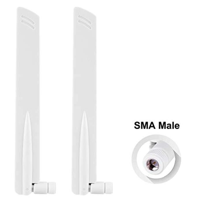 Aigital Antenne 4G LTE, Antenne SMA 10dBi Omni-directionnelle à Haut Gain WiFi Antenne Amplificateur de Signal pour caméra de sécuri