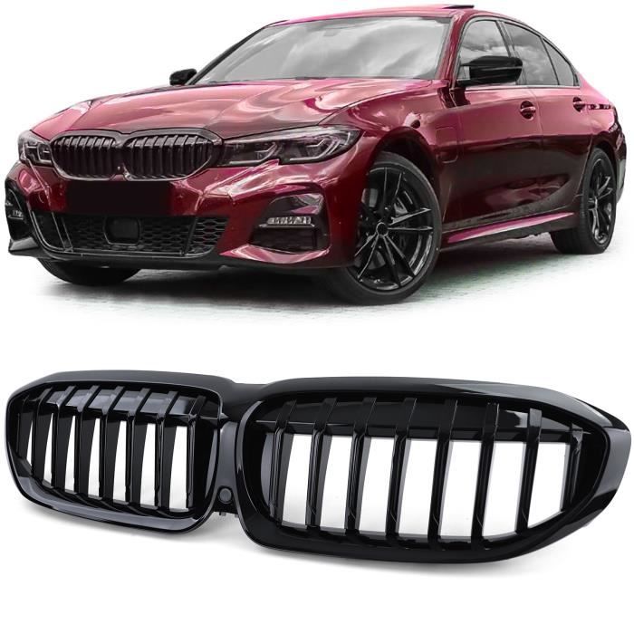 2 CALANDRE NOIR BRILLANT BMW SERIE 3 G20 G21 A PARTIR DE 11/2018 AVEC / SANS CAMERA