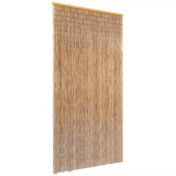 Rideau de Porte en Bambou Contre Insectes 90*220 cm