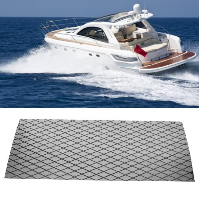Revêtement de sol EVA de bonne qualité pour le sol - Auto-adhésif - Mat pour yacht bateau(Gris + Noir ,70x190cm ) -RUR #135