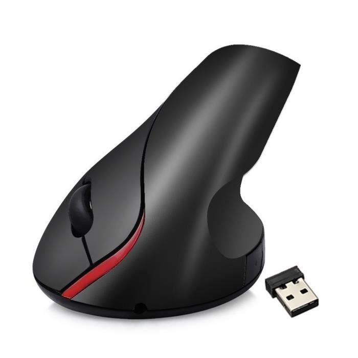 Souris optique Modèle vertical Design ergonomique,Wireless - Batterie Rechargeable - Ergonomique - Prévention du syndrome de la sour