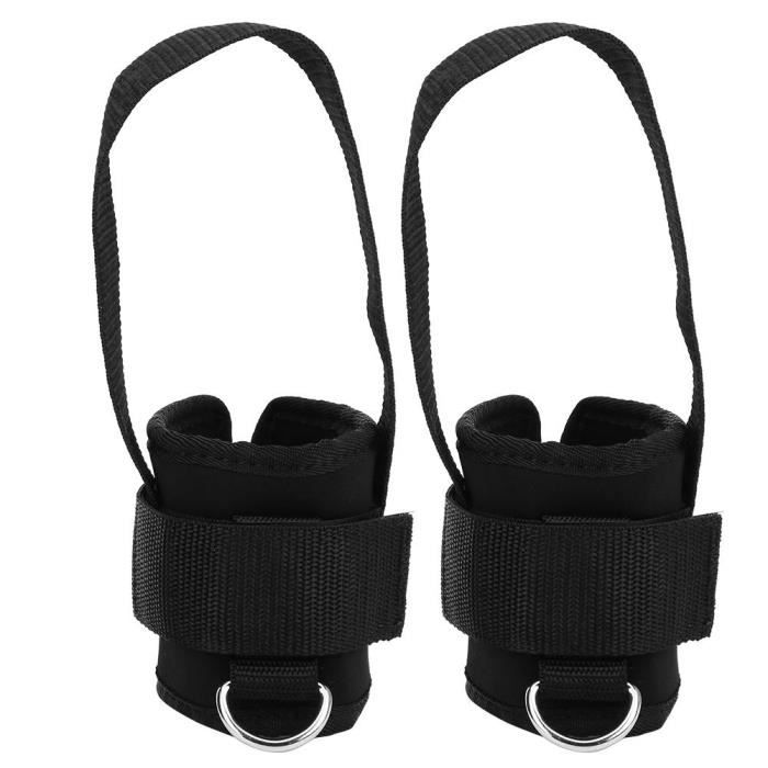 YOSOO Sangle de cheville 1 Paire 1D Sangles aux Chevilles Corde Boucle de Jambes de Fitness Accessoires de Musculation(1 paire )