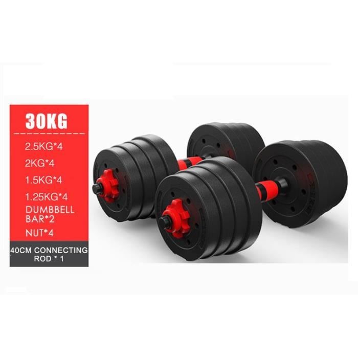 BESPORTBLE 2 en 1 Haltere 30 KG Reglable pour le fitness à la maison