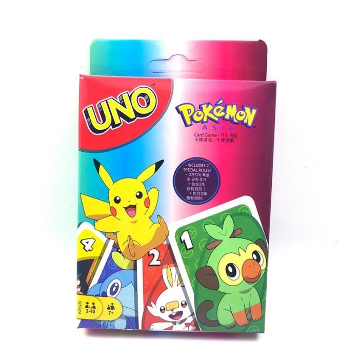 UNO pokemon Jeu de cartes 112 cartes - 2 à 6 joueurs - 7 ans et +