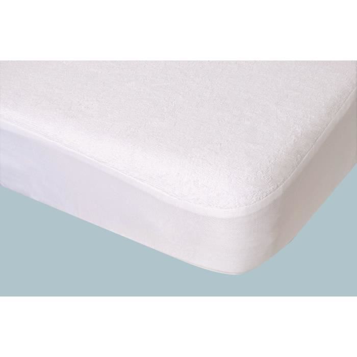 DOUX NID Protège Matelas Alese Tencel - 70x140 Cm - Blanc