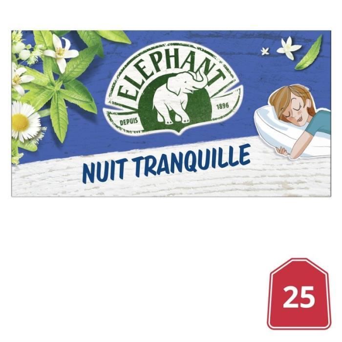 ELEPHANT - Infusion Nuit Tranquille 38G - Lot De 4