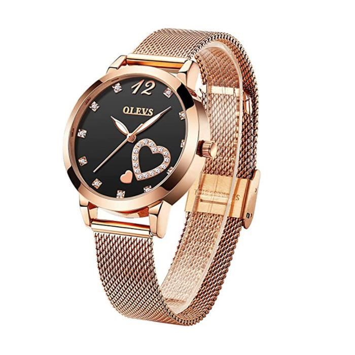 Montre Femme Quartz Analogique Étanche Acier Inoxydable