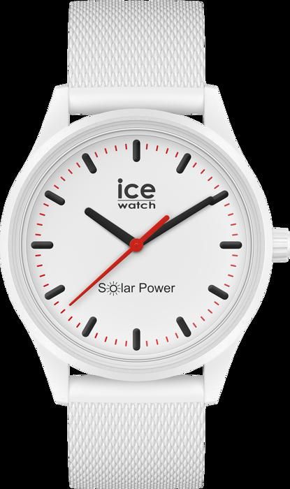 Ice-Watch - ICE solar power Polar Mesh - Montre blanche mixte avec bracelet en silicone - 018390 (Medium)