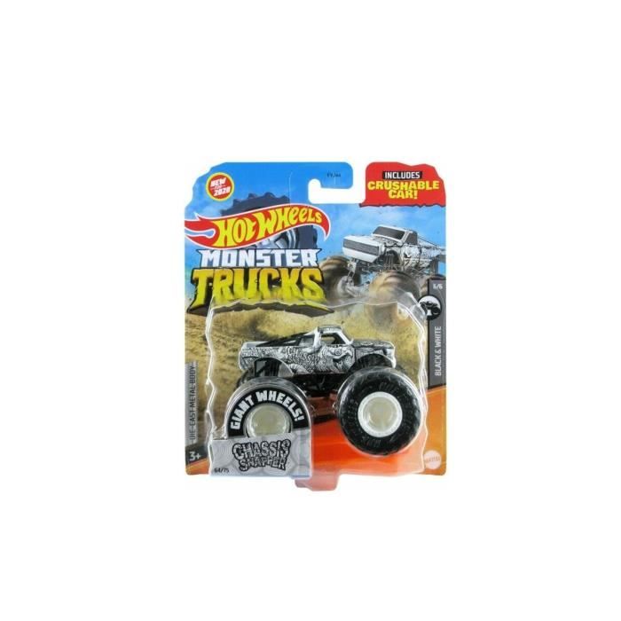 Coffret Monster Trucks Chassis Snapper - Voiture hot wheels - Voiture Black White - Véhicule Miniatures